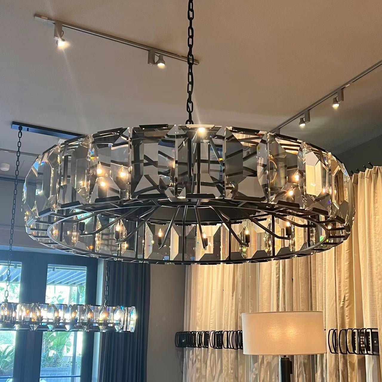 Harlew Multicurve Crystal Round Chandelier