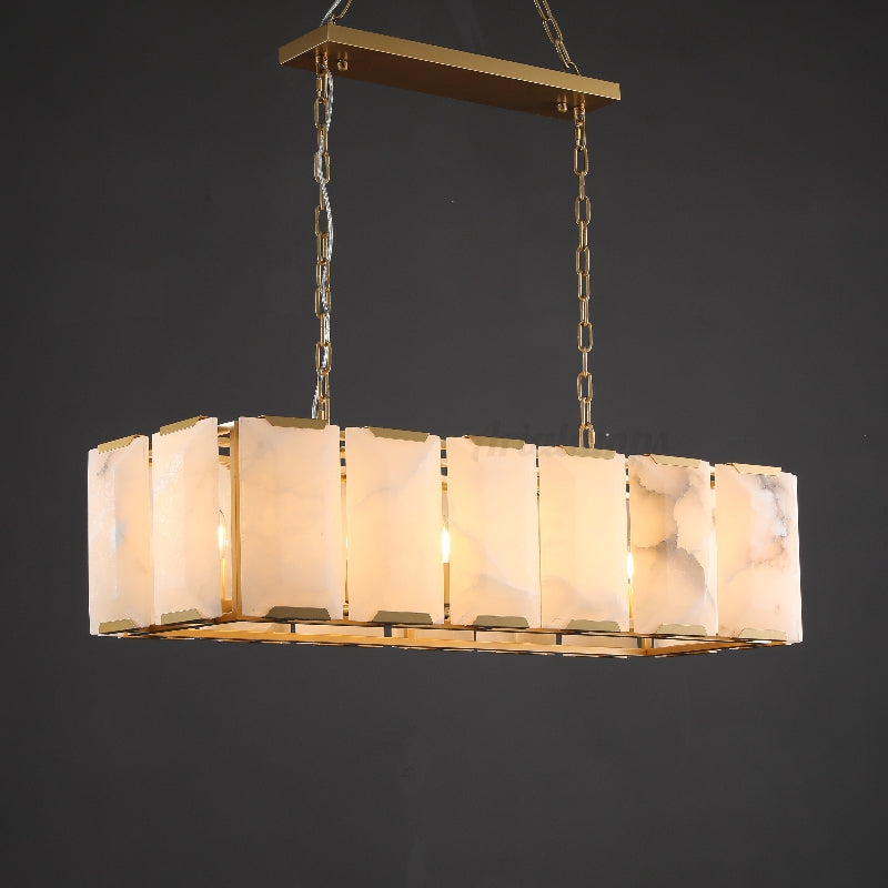 Aria Harry Calcite Rectangular Chandelier