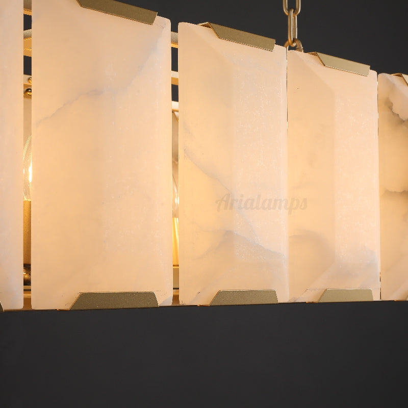 Aria Harry Calcite Rectangular Chandelier