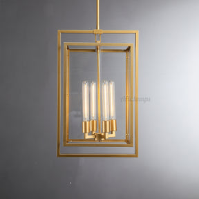 Aria Deckman Glass Lantern Modern Pendant Light