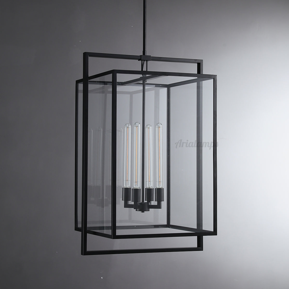 Aria Deckman Glass Lantern Modern Pendant Light