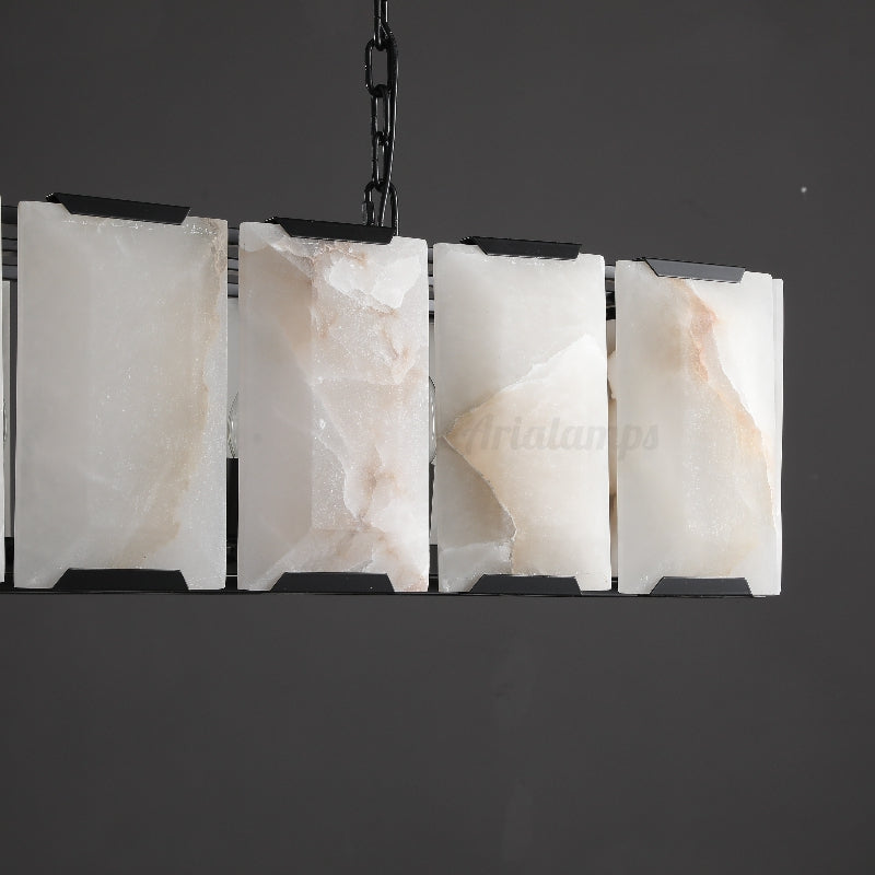 Aria Harry Calcite Rectangular Chandelier