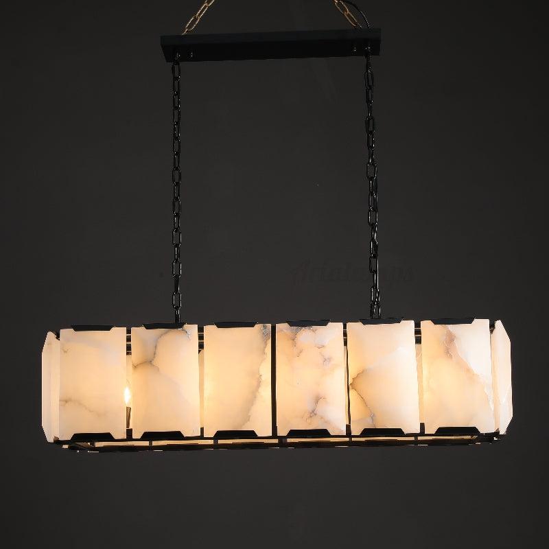 Aria Harry Calcite Rectangular Chandelier