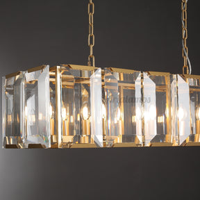 Aria Harry Crystal Rectangular Chandelier For Dining Room