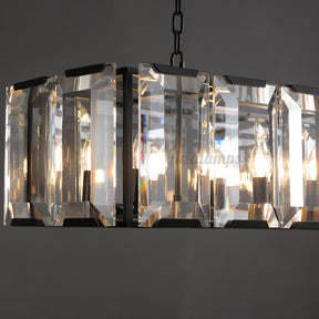 Aria Harry Crystal Rectangular Chandelier For Dining Room