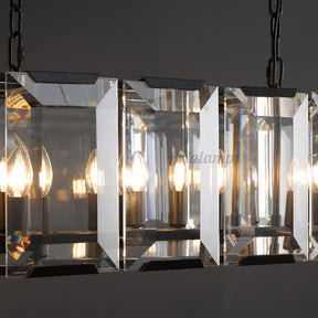 Aria Harry Crystal Rectangular Chandelier For Dining Room