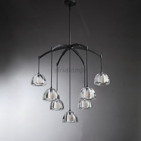 Aria Hemisphere Modern Crystal Round Chandelier