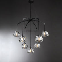 Aria Hemisphere Modern Crystal Round Chandelier