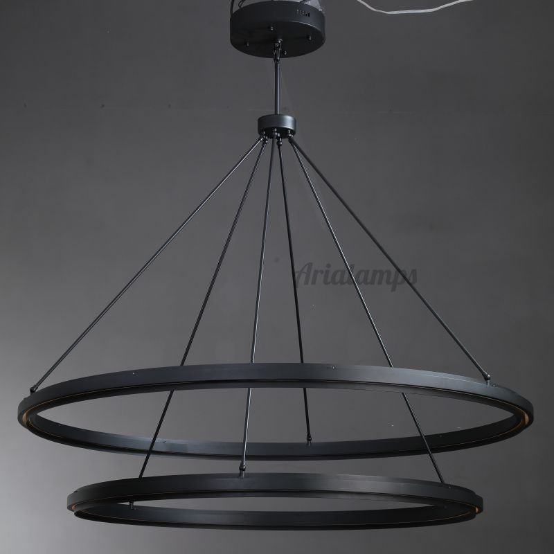 Aria Pera 2-Tier Round Chandelier 60"