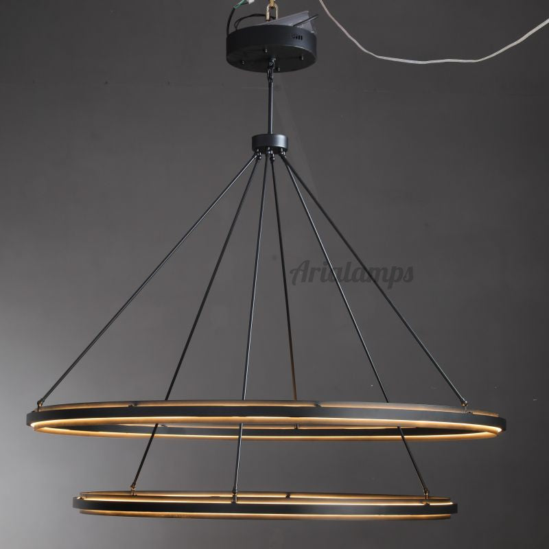 Aria Pera 2-Tier Round Chandelier 60"