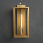 Aria Deckman Outdoor Square Lantern Wall Sconce 18"