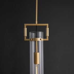 Aria Mason Glass Cylindrical Pendant Light