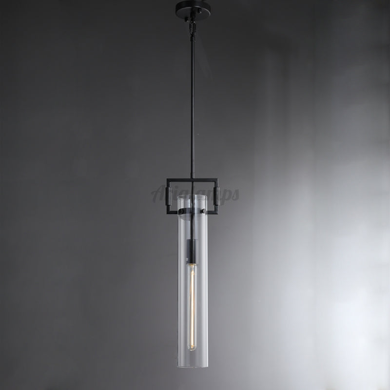 Aria Mason Glass Cylindrical Pendant Light