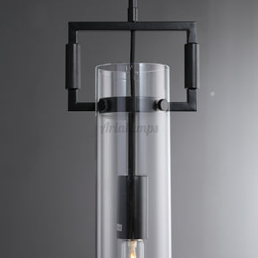 Aria Mason Glass Cylindrical Pendant Light