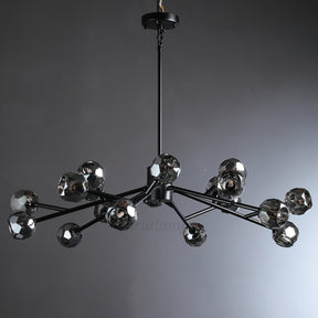 Aria Kelly Bianca Cristal Glass Ball Modern Round Chandelier Light 48"