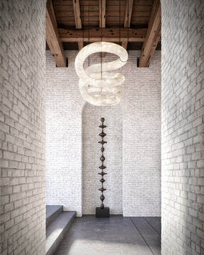 Designer Inspired Alabaster Chandelier Light For Living Room