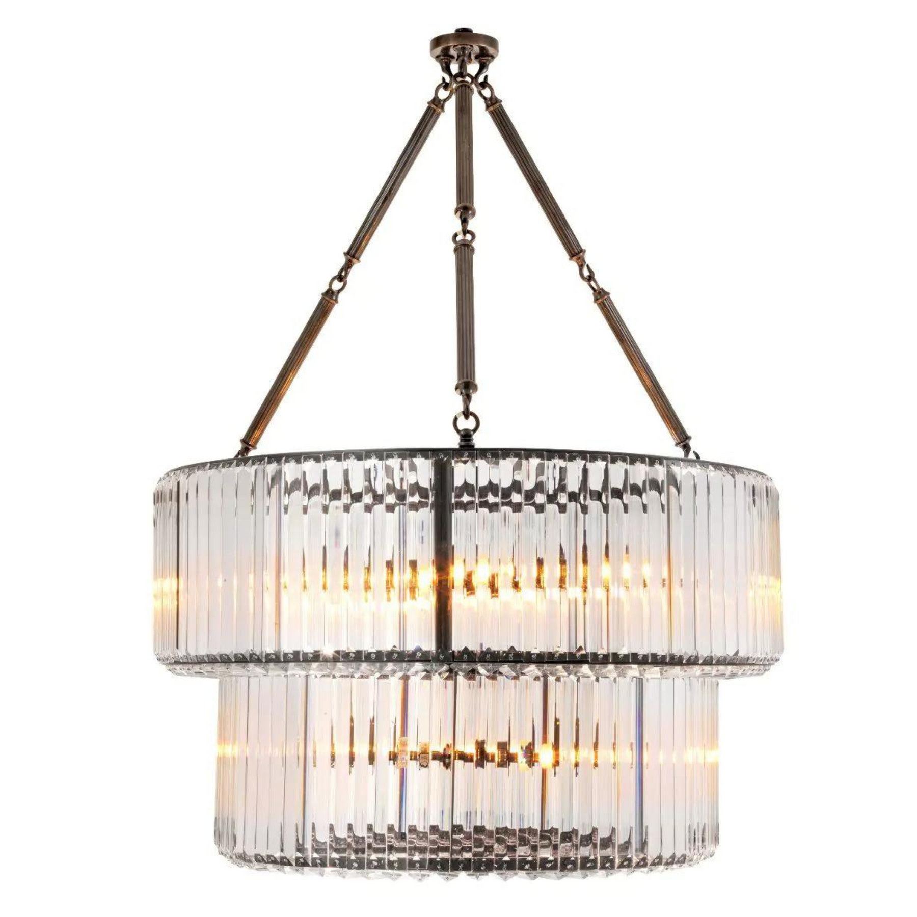 Aria Infinity Double Modern Chandeliers (Bronze/Nickel Finish)