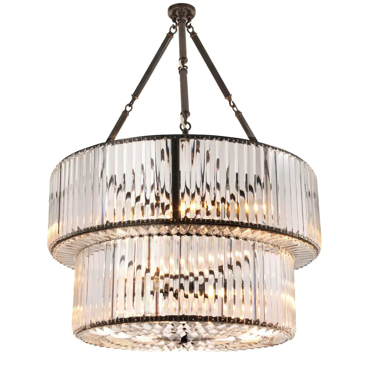 Aria Infinity Double Modern Chandeliers (Bronze/Nickel Finish)