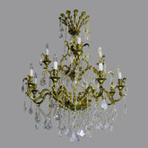 Aria Acamar 12 Crystal Chandelier (Gold)