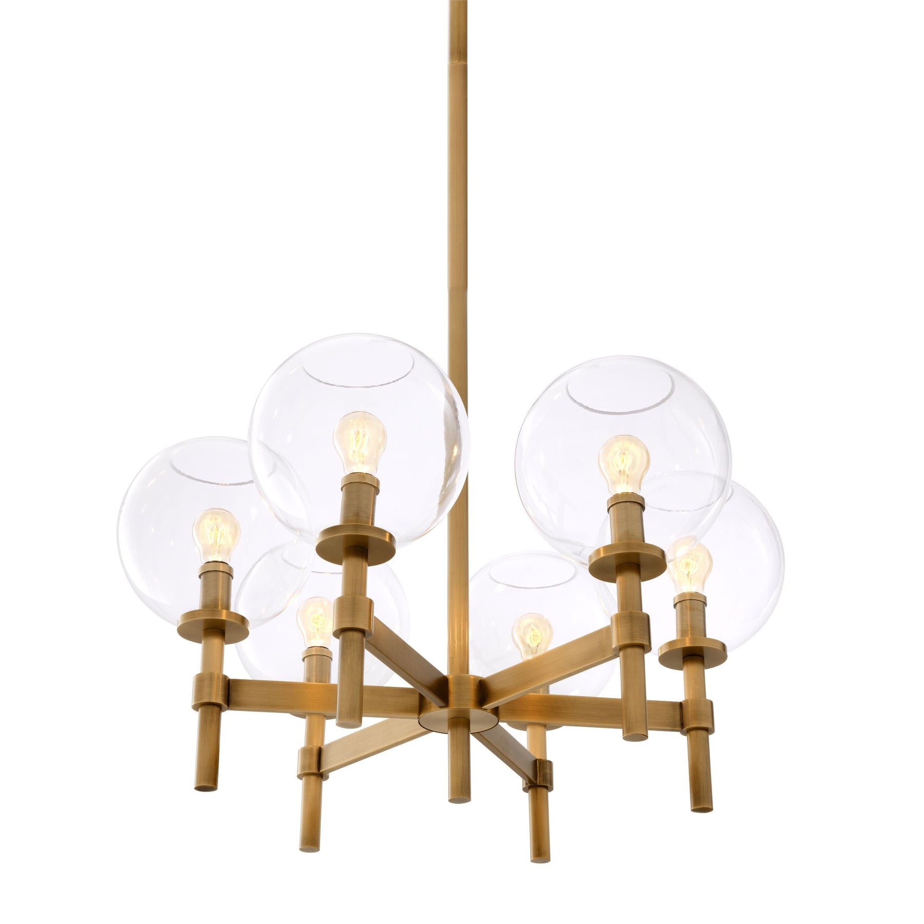 Aria Tango Modern Brass Chandelier S/T/L - Brass