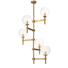 Aria Tango Modern Brass Chandelier S/T/L - Brass