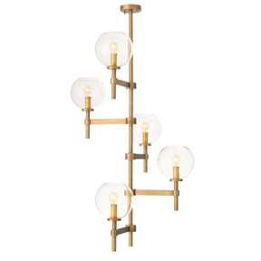 Aria Tango Modern Brass Chandelier S/T/L - Brass