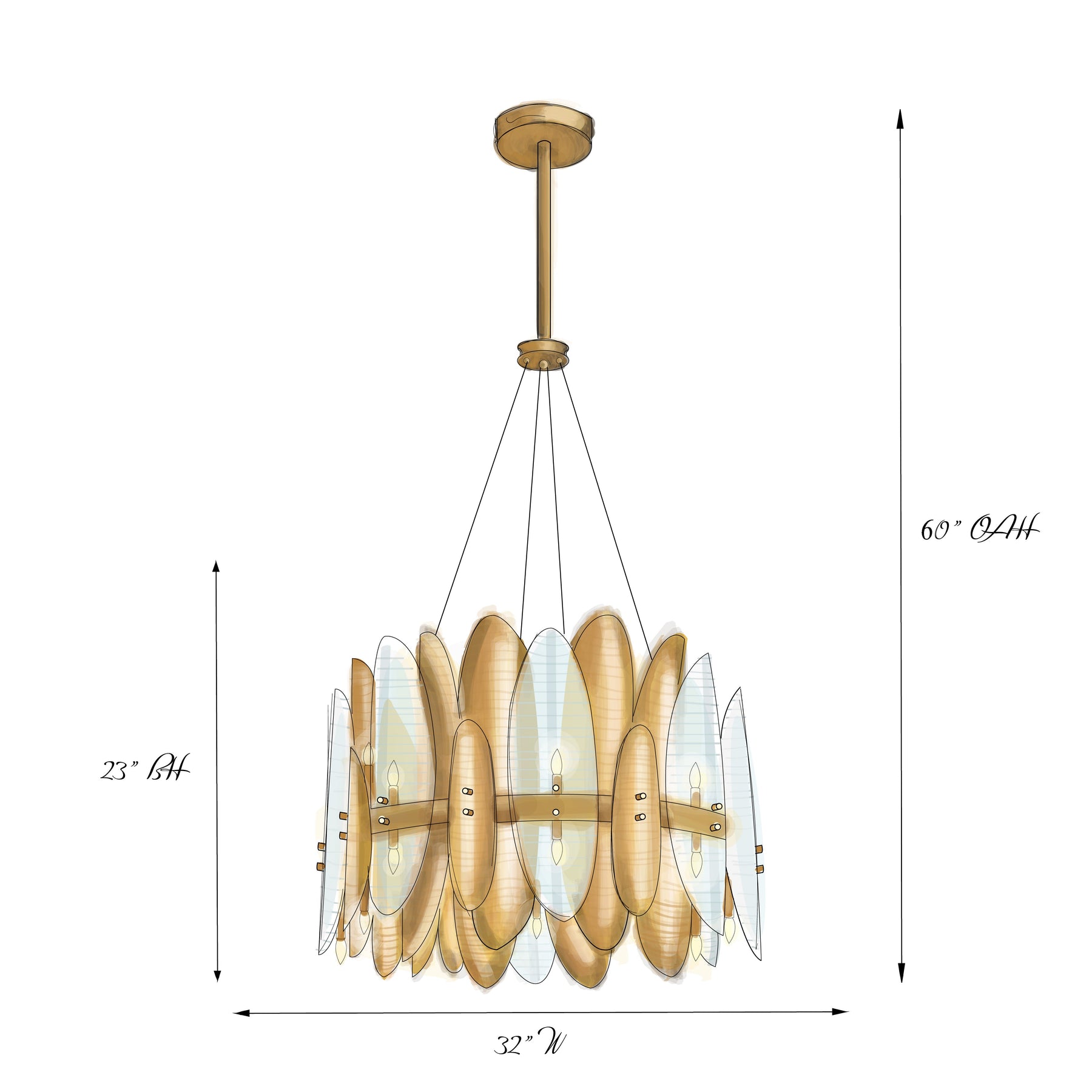 Aria Jazz Art Deco Chandelier