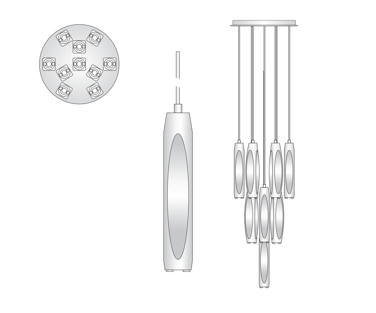 Aria Chartier 10 Light Circular Chandelier