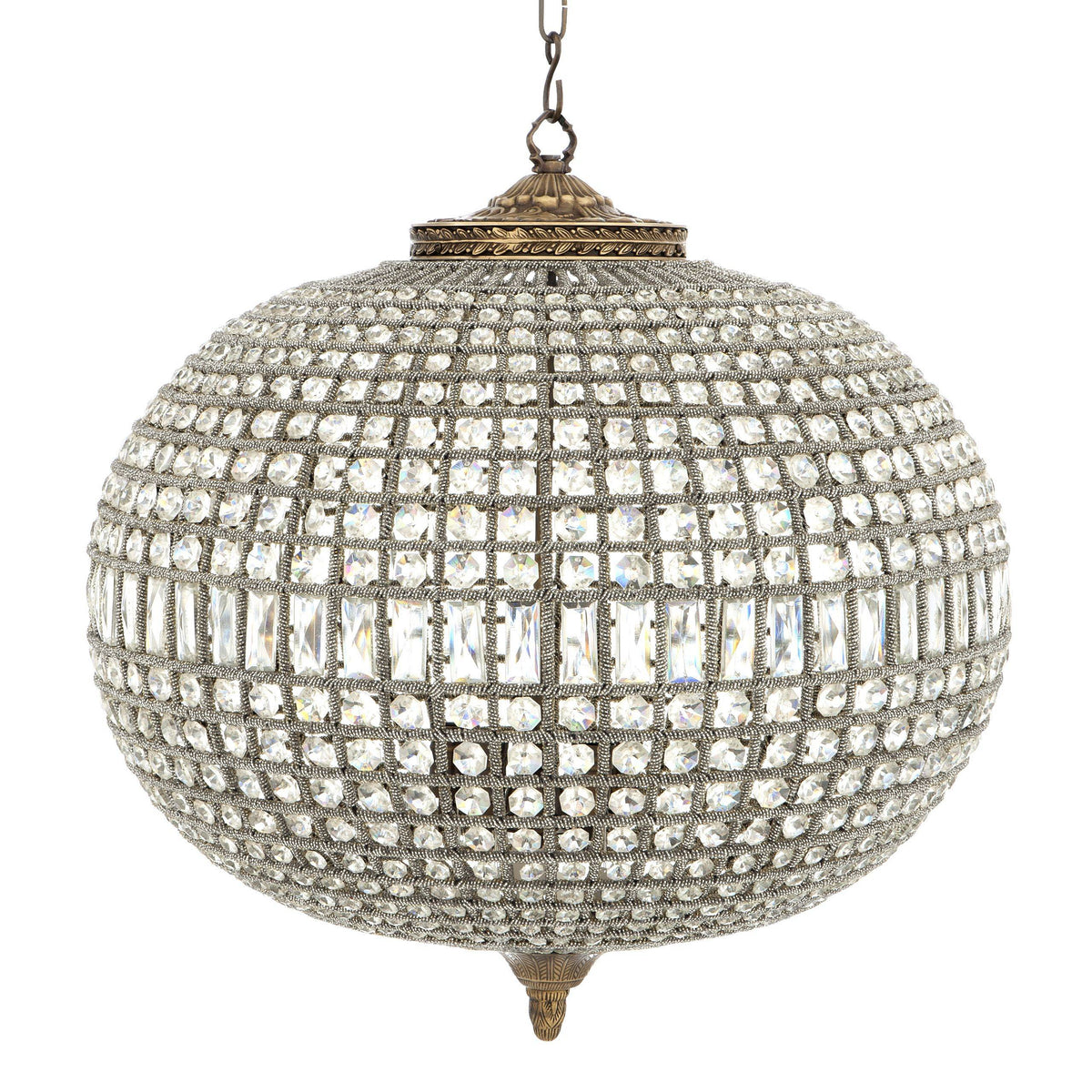 Aria Kasbah Oval L Modern Chandelier - Brass