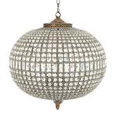 Kasbah Oval L Modern Chandelier - Brass