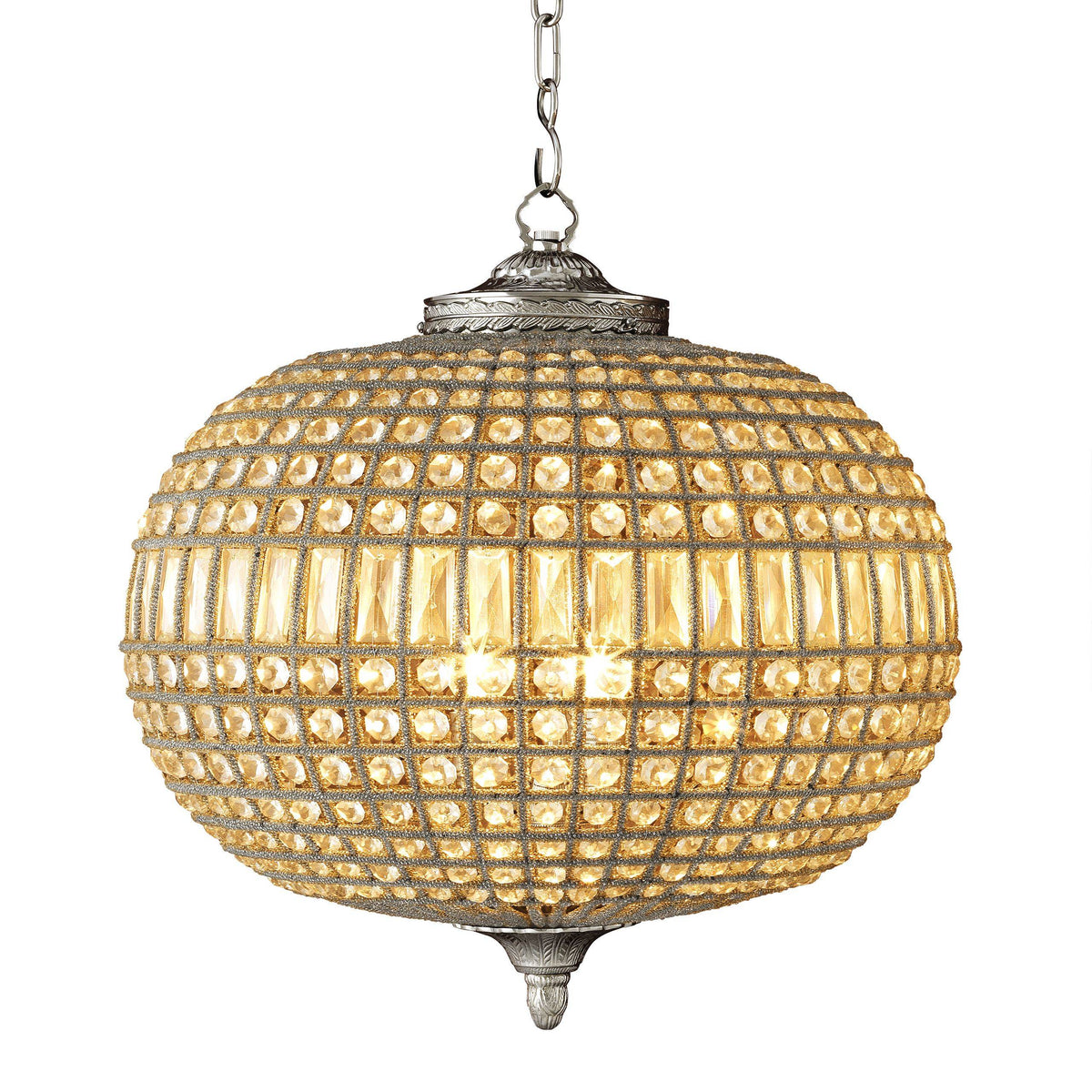 Aria Kasbah Oval M Modern Chandelier - Nickel