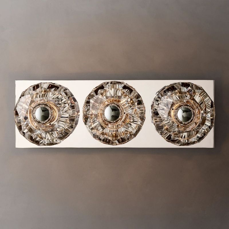 Bille De Crystal Ball Linear Short Wall Sconce