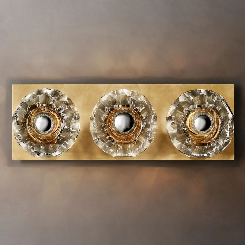 Bille De Crystal Ball Linear Short Wall Sconce