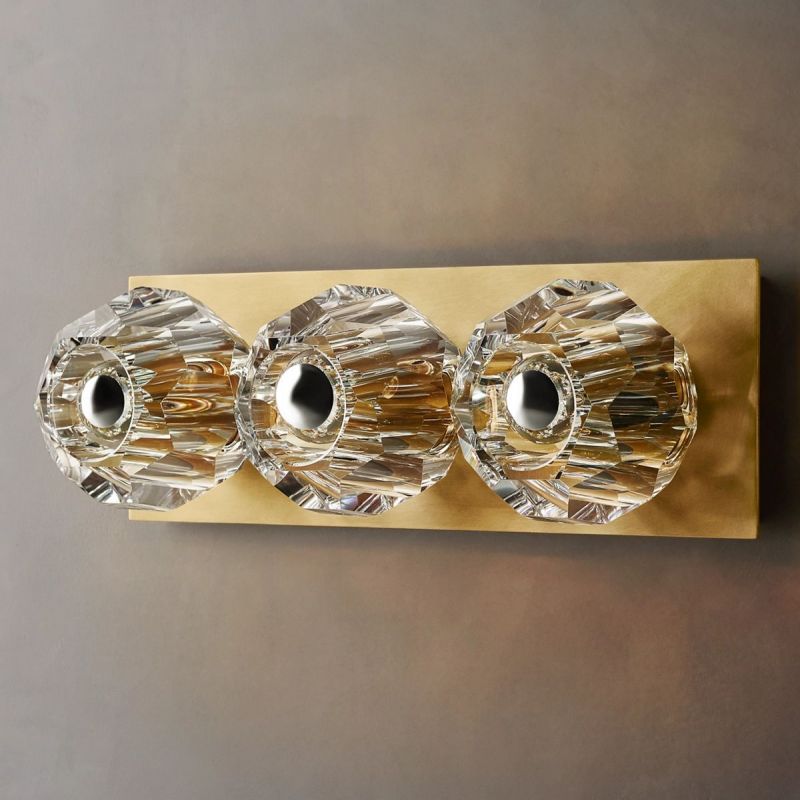 Bille De Crystal Ball Linear Short Wall Sconce