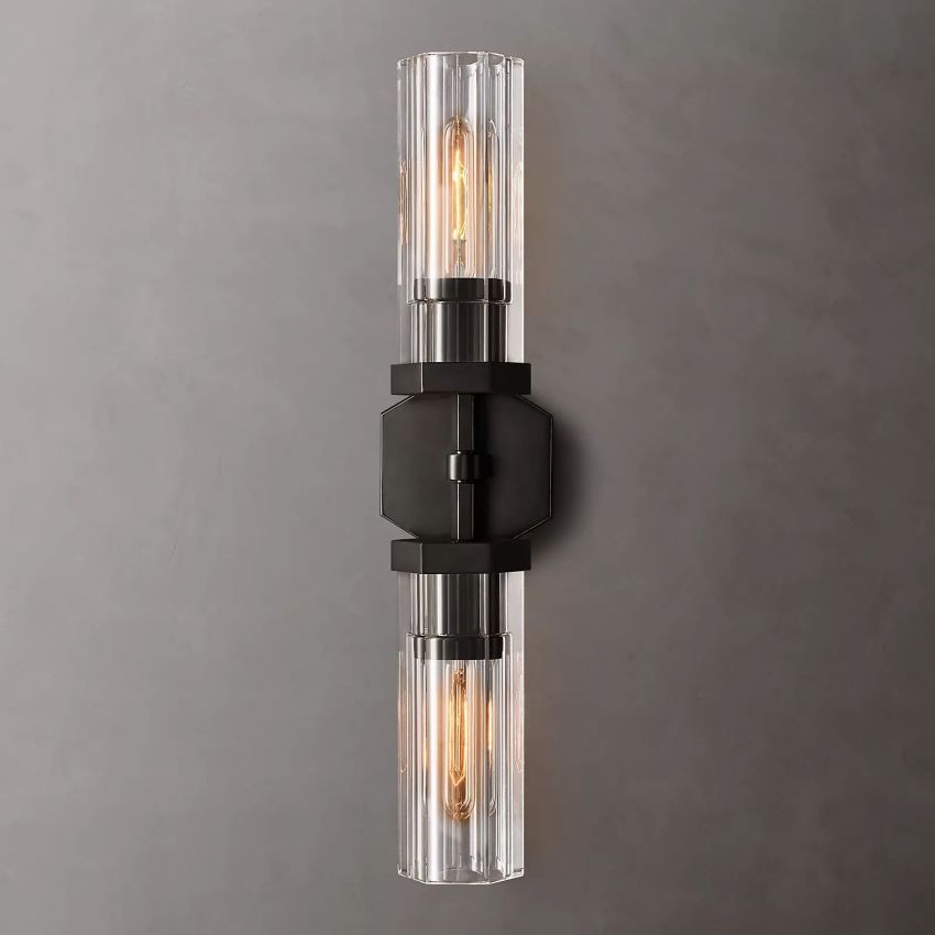 Lambe Hexagonal Linear Wall Sconce 19½"W