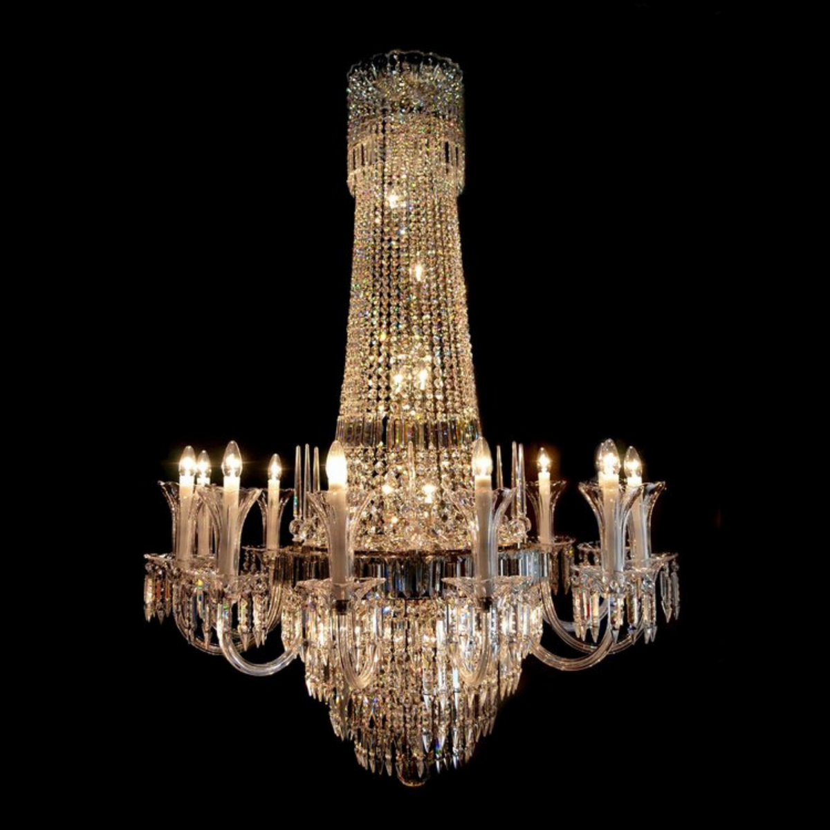 Aria Lanceur 22 Crystal Glass Chandelier