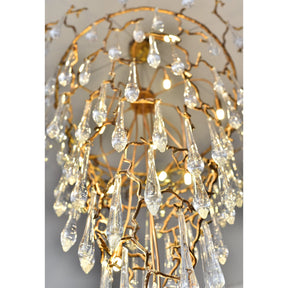 Aria Lake Modern Crystal Round Branch Chandelier Light