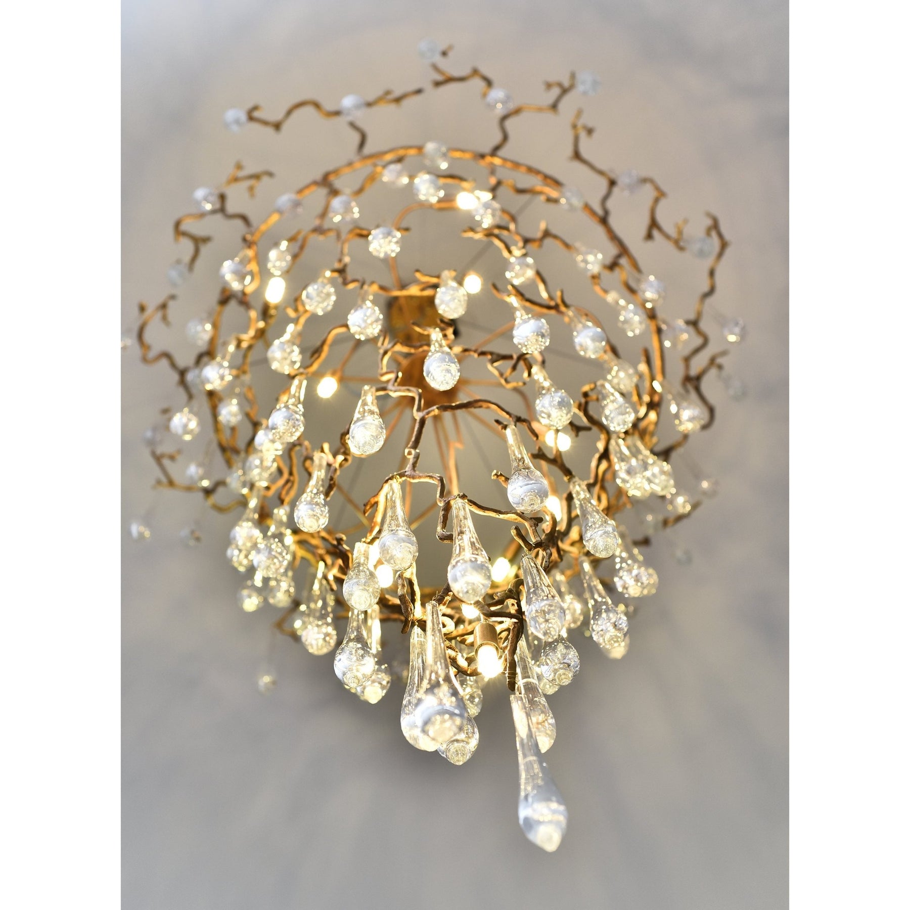 Aria Lake Modern Crystal Round Branch Chandelier Light