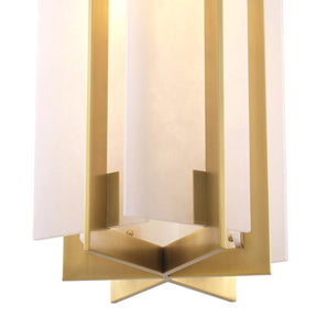 Aria Lugano Modern Brass Chandelier - (Antique Brass Finish | Alabaster)