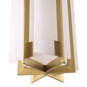 Aria Lugano Modern Brass Chandelier - (Antique Brass Finish | Alabaster)