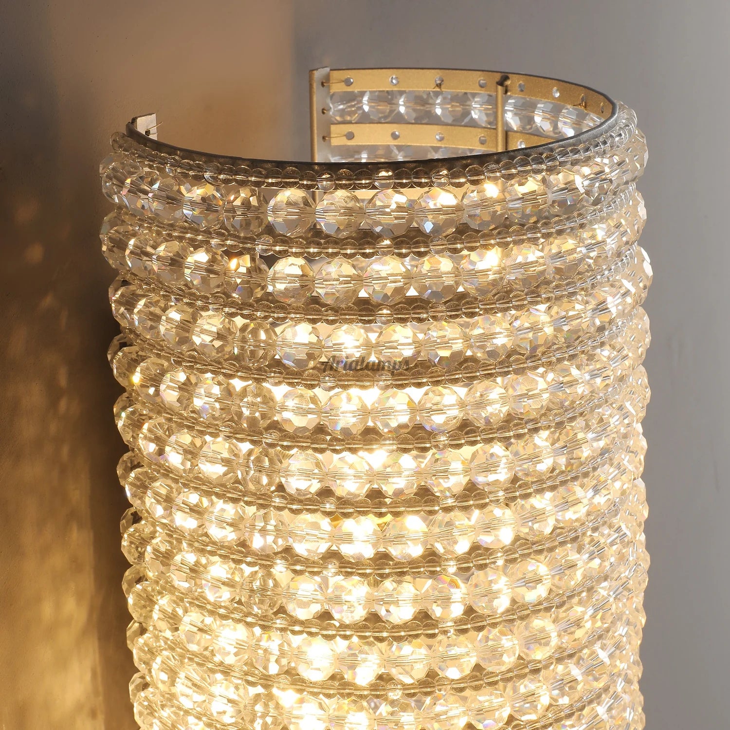 Aria Sparkle Crystal Smoke Wall Sconce