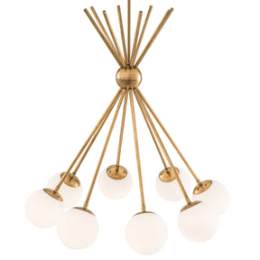 Aria Venezia Luxor Modern Brass Chandelier - Brass