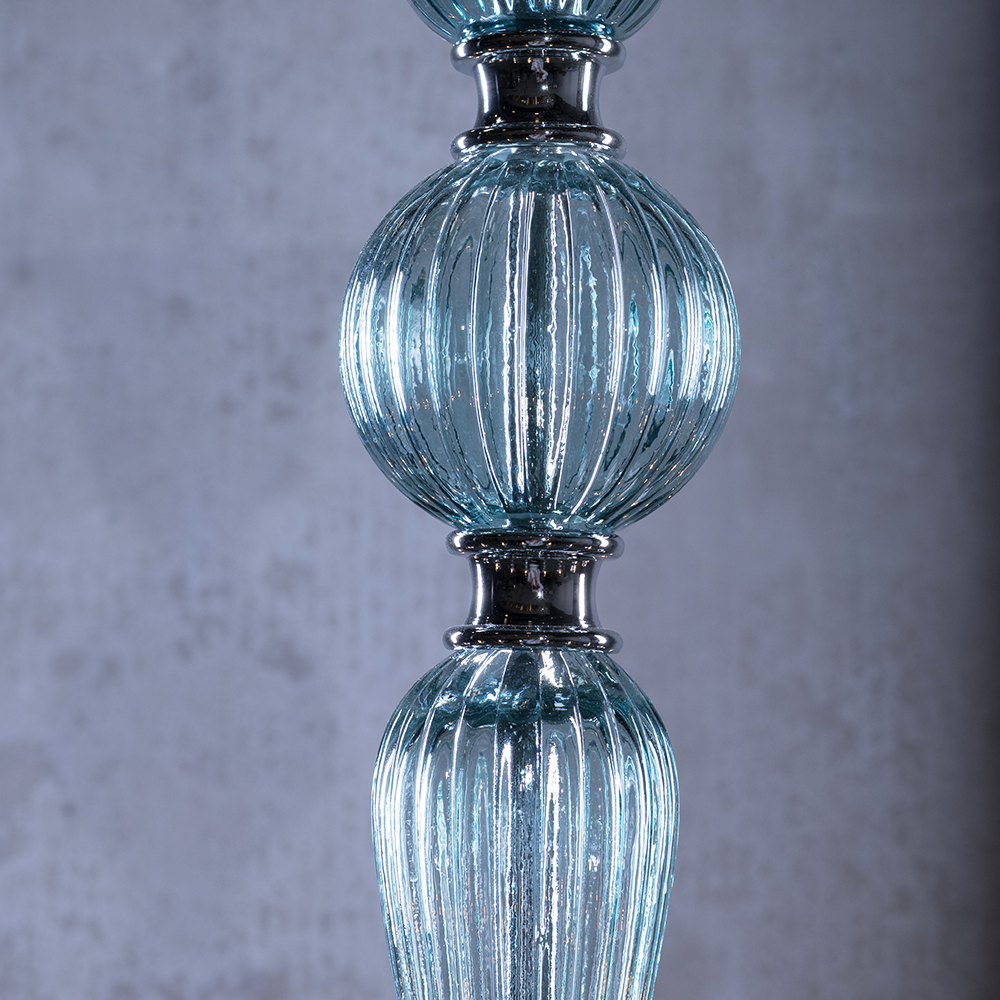 Aria Marcella Venetian Blue Glass Chandelier