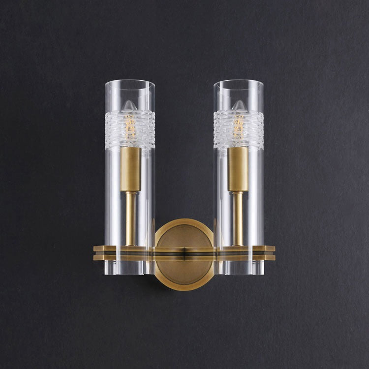 Brass Double Kaleidoscope Wall Sconce