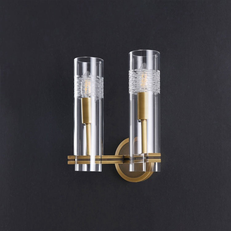 Brass Double Kaleidoscope Wall Sconce