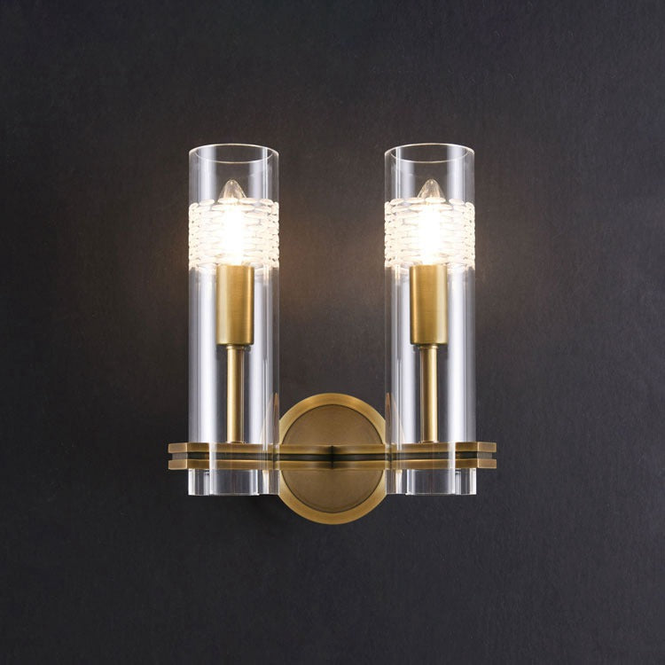 Brass Double Kaleidoscope Wall Sconce