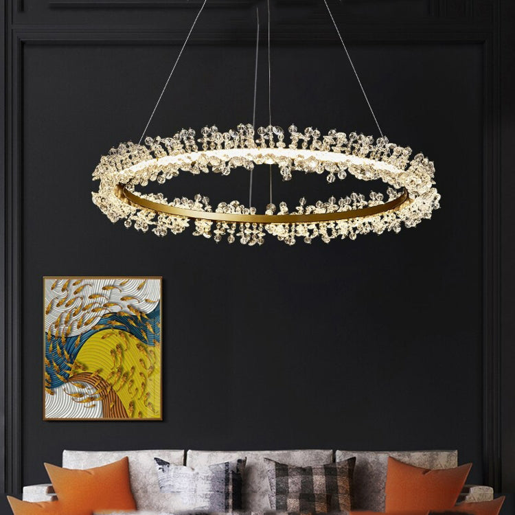 Nolan Halo Crystal Chandelier