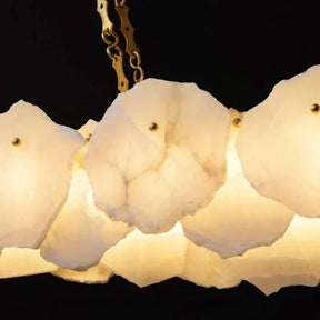 Aria Nake Linear Alabaster Chandelier (Chain)