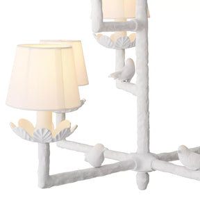 Aria Nature Modern Chandelier - Matte White Finish