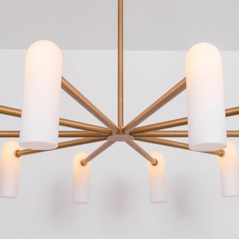 Tortora Round Modern Brass Chandelier S/M/L